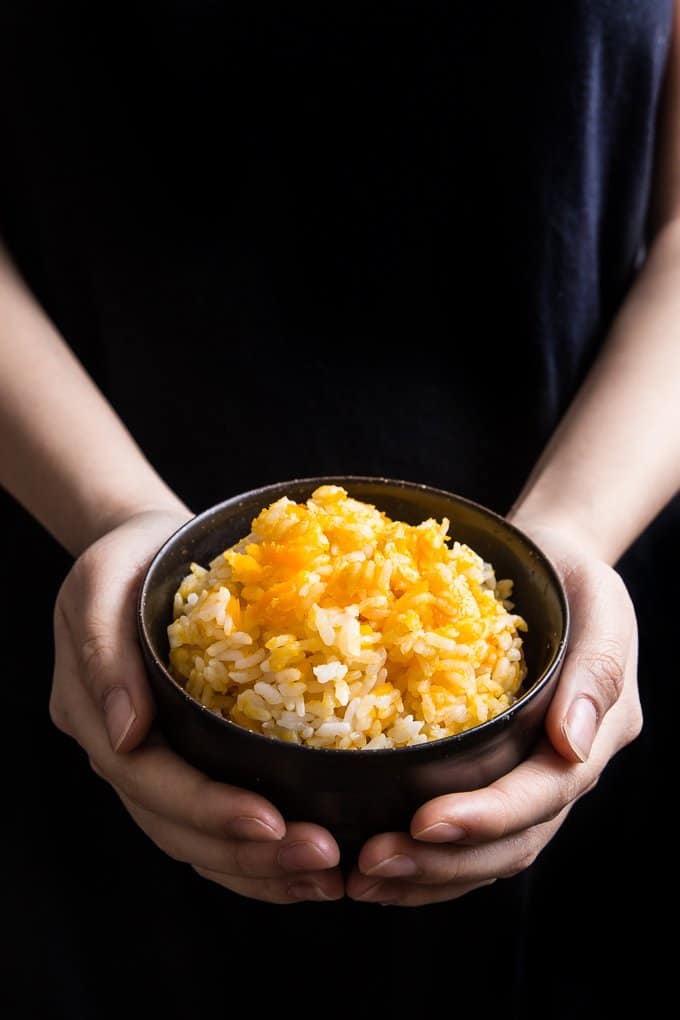 kabocha squash japanese pumpkin pressure cooker rice recipe pressurecookrecipes.com