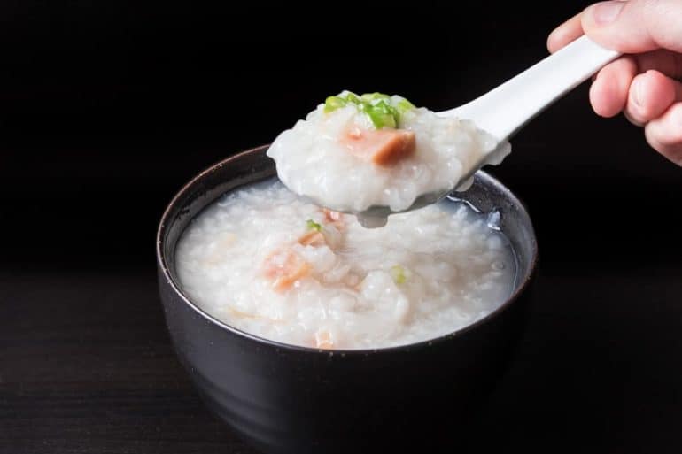 1 min to prep this 4-ingredient pressure cooker congee. Thick & creamy rice porridge is mild and easy to digest. Perfect comfort food for cold or sick days.