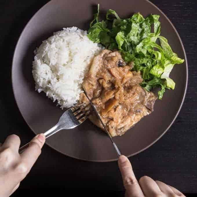 Pressure Cooker Pork Chops and Applesauce Tested by Amy + Jacky