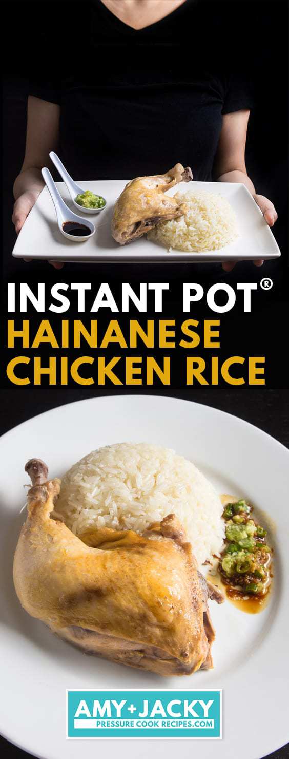 Instant Pot Hainanese Chicken Rice | Instant Pot Hainanese Chicken | Hainanese Chicken Recipe | Hainanese Chicken Sauce | Chilli Sauce | Soy Sauce Recipe | Ginger Sauce | Pressure Cooekr Hainanese Chicken and Rice | Chicken and Rice Recipes | Singaporean Recipes  #AmyJacky #InstantPot #PressureCooker #recipe #asian #chinese #chicken #rice