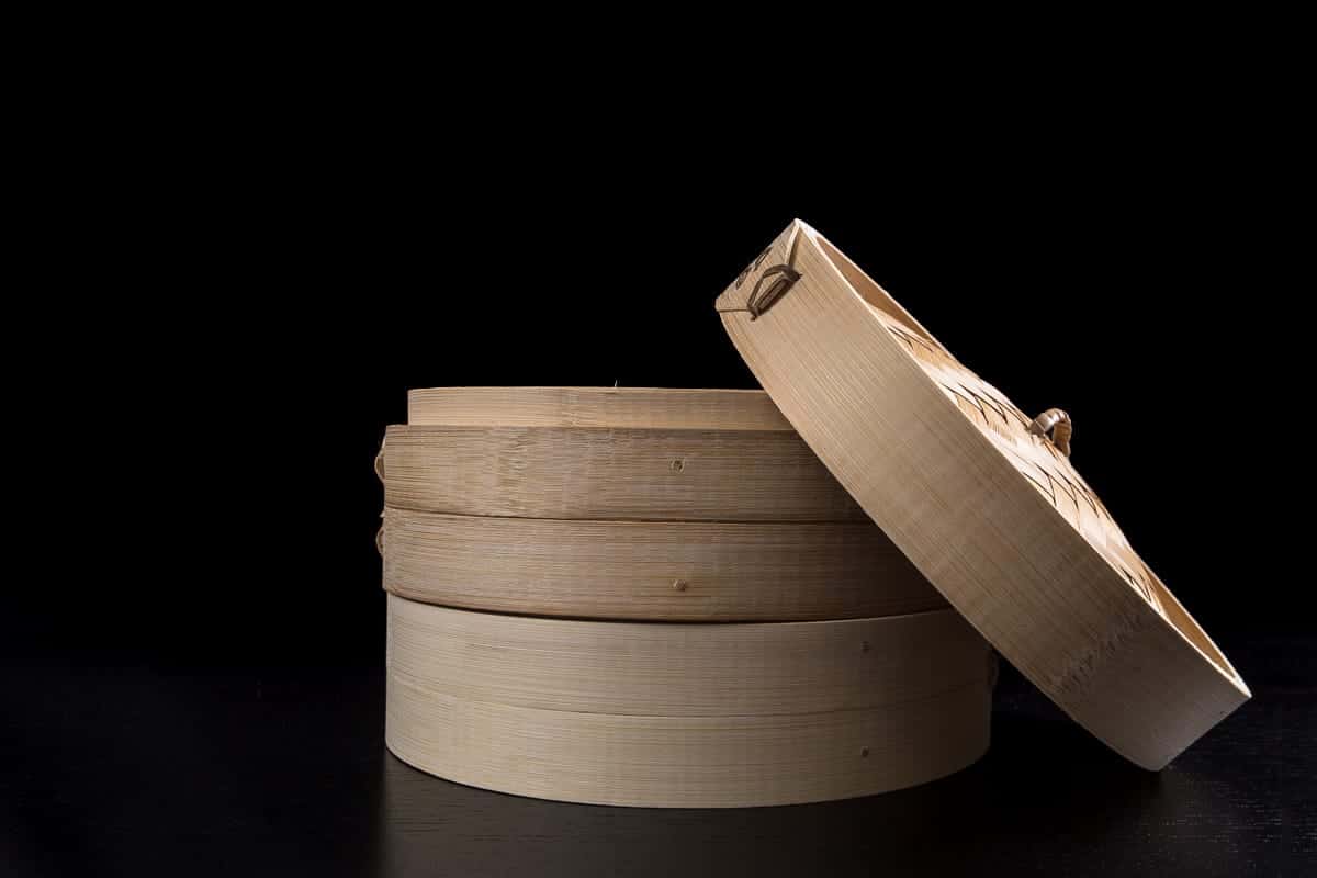 Instant Pot Accessories: Bamboo Steamer Happy Sales HSST-BMB08, Three Piece 8 Inch Bamboo Steamer