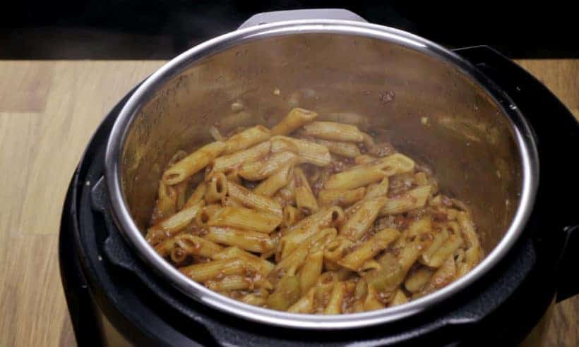 Cooking pasta in instant pot