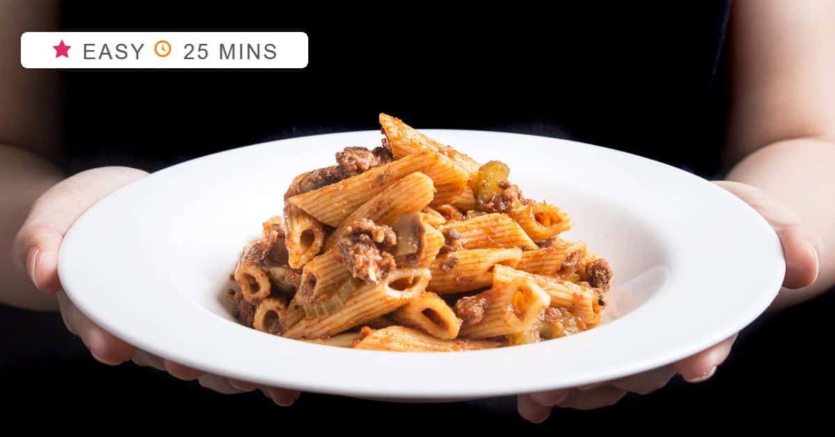 One Pot Pressure Cooker Pasta Bolognese Recipe + Video