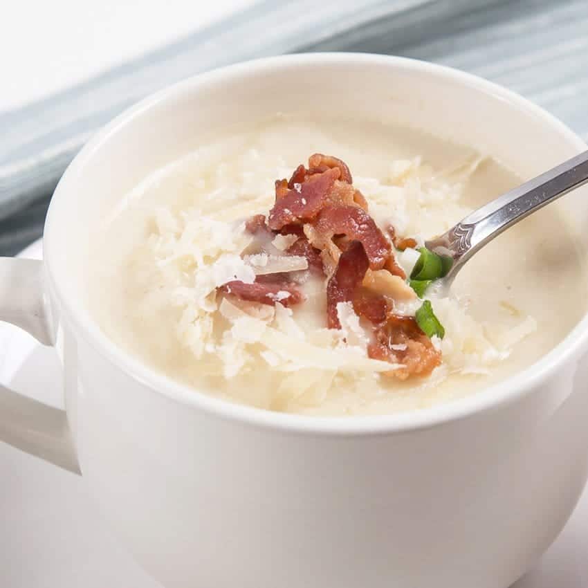 Instant Pot Thanksgiving Recipes: Instant Pot Cauliflower Potato Soup (Pressure Cooker Cauliflower Potato Soup)