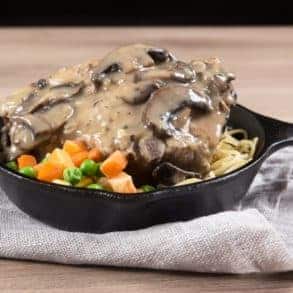 Easy Instant Pot Pork Chops Recipe with classic homemade HK Mushroom Gravy! Comforting Umami Pressure Cooker Pork Chops are tender and moist.