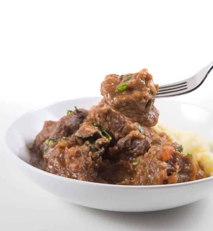Guinness Instant Pot Irish Beef Stew and Mashed Potatoes Recipe: Celebrate St Patrick's Day with this Pot-in-Pot Pressure Cooker Irish Stew with rich gravy. Delicious adult treat you shouldn't miss!