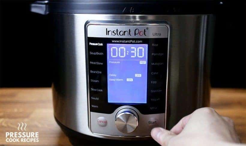 Instant Pot Ultra: pressure cook at high pressure for 30 minutes