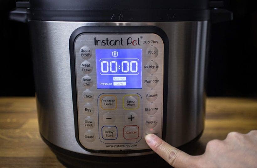 Instant Pot Low Pressure for 0 minute