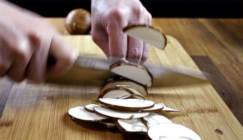 Instant Pot Mushroom Risotto Recipe (Pressure Cooker Mushroom Risotto): Prep mushrooms