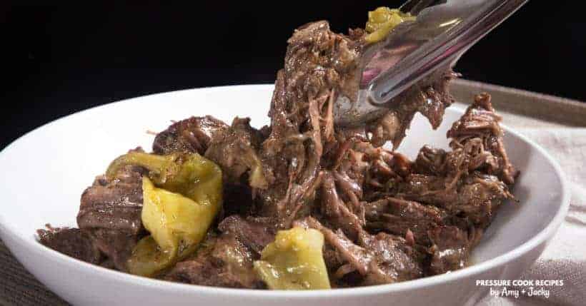 Make Instant Pot Mississippi Pot Roast Recipe (Pressure Cooker Mississippi Pot Roast) that took internet by storm! Families are obsessed with this delicious pepperoncini beef roast - comfort food with minimal prep.