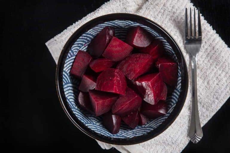 Make Instant Pot Beets Recipe (Pressure Cooker Beets): super easy to make for salads, soups, pickled snacks, desserts, puree, smoothies. Gluten-free, paleo, whole food, vegetarian, vegan.