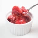 How to make Instant Pot Strawberry Compote Recipe (Pressure Cooker Strawberry Compote): Luscious Sweet 6-ingredient Strawberry Sauce will have you licking your spoons. Great topping for cheesecake or breakfast.
