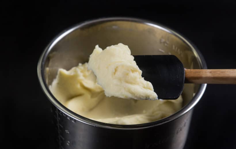 Michelin-Star Inspired Instant Pot Mashed Potatoes Recipe: final consistency of the best homemade mashed potatoes. Creamy smooth, fluffy and buttery spoonful of heaven.