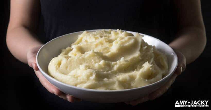 Michelin-Star Inspired Instant Pot Mashed Potatoes Recipe: how to make the best homemade mashed potatoes with 4 simple ingredients. Creamy smooth, fluffy and buttery spoonful of heaven.