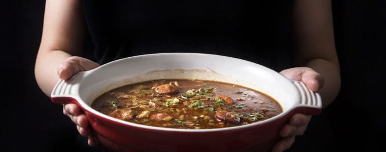 Make Mouthwatering Louisiana Instant Pot Gumbo Recipe (Pressure Cooker Gumbo): a hearty Southern pot of love packed with smoky-spicy Cajun, Creole flavors and rich aromas. Feed your crowd with this delicious party favorite - not just for Mardi Gras! #instantpot #instantpotrecipes #gumbo #pressurecooker #pressurecookerrecipes