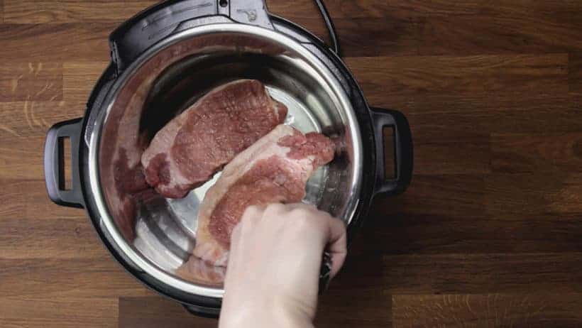 saute marinated pork chops in Instant Pot