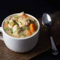 Instant Pot Chicken and Dumplings Recipe (Pressure Cooker Chicken and Dumplings): how to make satisfying Chicken and Dumplings - classic comfort food with tender chicken and fluffy homemade dumplings in aromatic chicken broth. An all-time family favorite! #instantpot #instantpotrecipes #instapot #pressurecooker #chickenrecipes #recipes