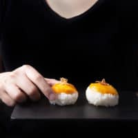 Instant Pot Mango Sticky Rice Recipe (Pressure Cooker Thai Mango and Sticky Rice): how to make this popular Thai street food dessert with few simple ingredients (no soaking required).ย A sweet creamy dream come true! #instantpot #easyrecipe #pressurecooker #dessert #veganrecipes #recipe