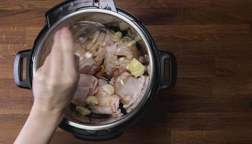 add chicken marinade in Instant Pot