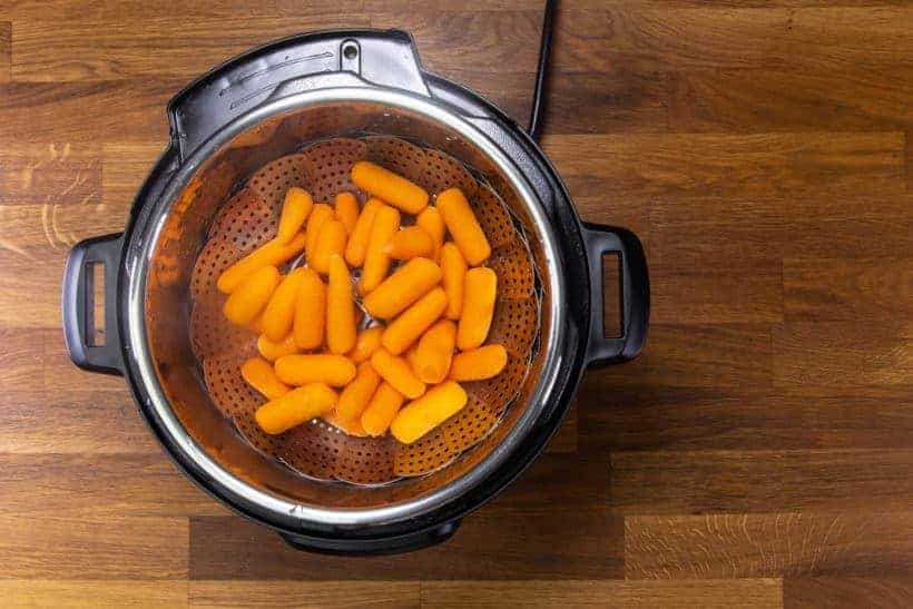 pressure cooked carrots in Instant Pot
