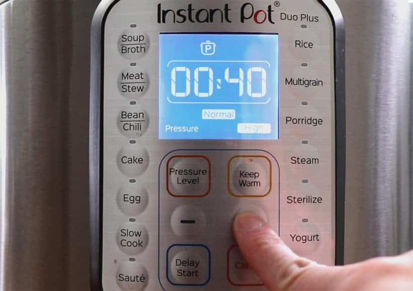 Instant Pot Pressure Cooker High Pressure 40 minutes