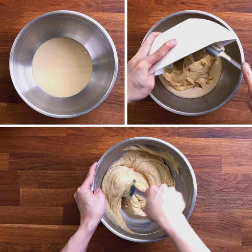 How to Make Hummus: blend mashed chickpeas mixture and tahini in a large mixing bowl  #AmyJacky #vitamix #InstantPot #recipe #vegan #GlutenFree #vegetarian