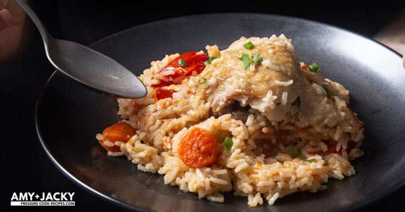 Instant Pot Chicken and Rice | Instant Pot Chicken Rice | Pressure Cooker Chicken and Rice | Instant Pot Chicken Recipes | Chicken and rice recipe | Instant Pot Rice | Instant Pot One Pot Meals | Healthy Instant Pot Recipes #AmyJacky #InstantPot #PressureCooker #recipes #chicken