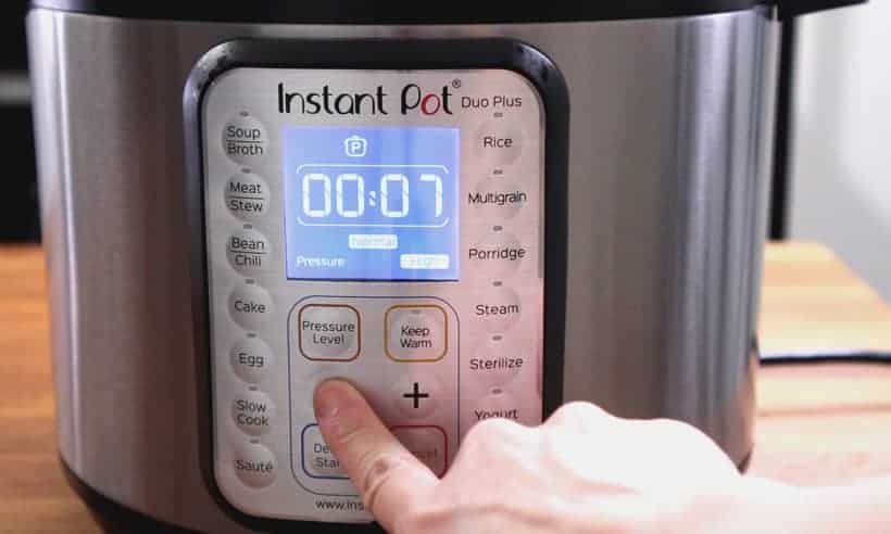 Instant Pot Pressure Cooker High Pressure 7 minutes