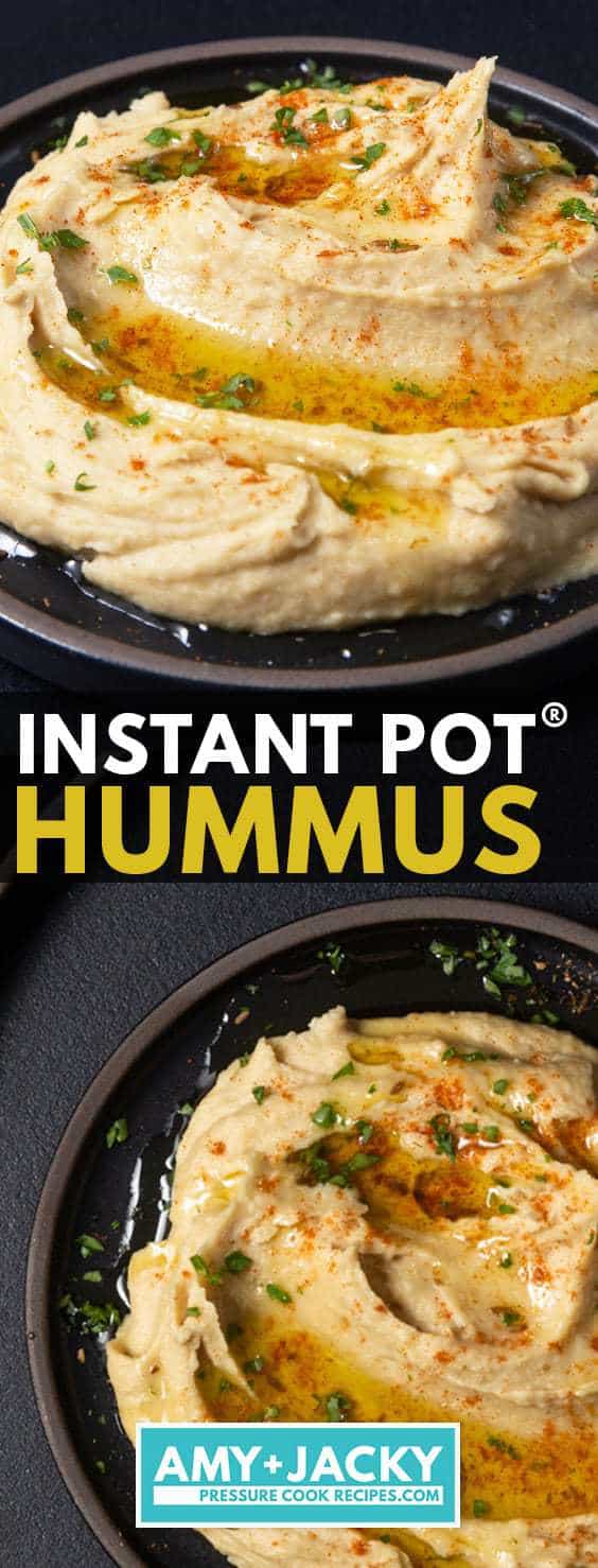 Instant Pot Hummus | Pressure Cooker Hummus | Homemade Hummus Recipe | Vitamix Hummus | Best Hummus Recipe | Easy Hummus Recipe | How to make hummus | Party appetizers | Dip recipes #AmyJacky #InstantPot #PressureCooker #vitamix #recipe #vegan #GlutenFree #vegetarian