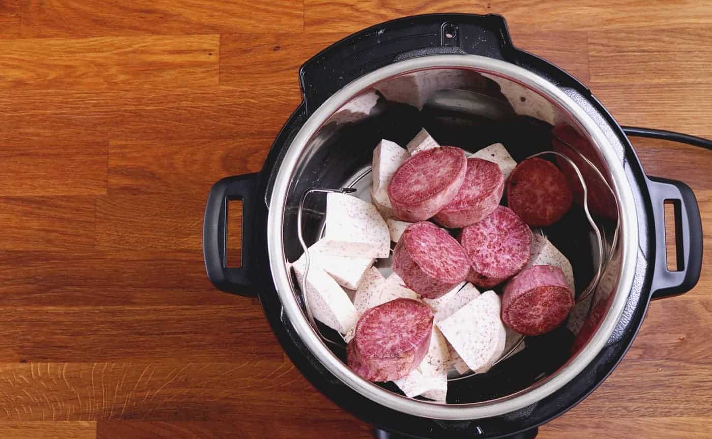 Taro Cooker Instant Pot Creamy Sweet Taro Milk (香濃芋頭鮮奶) - Amy + Jacky