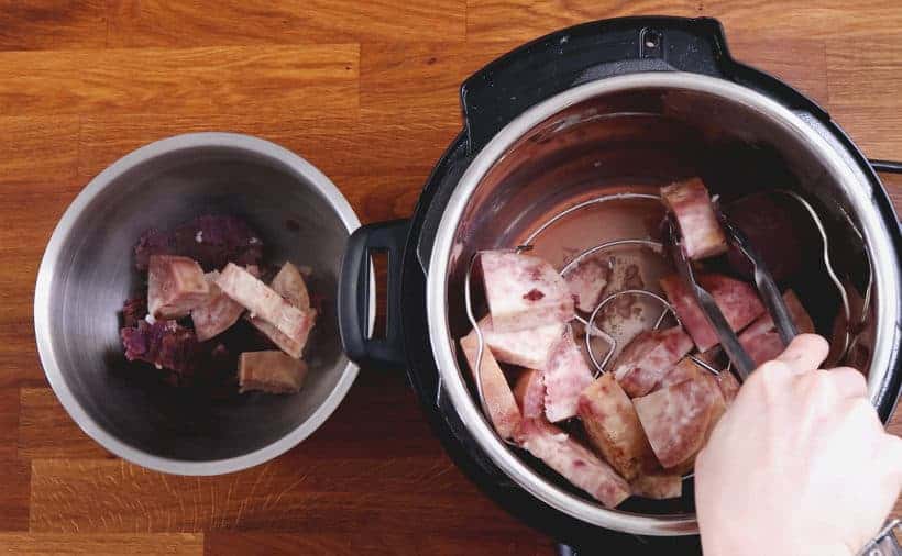 Make Mashed Taro and Sweet Potatoes  #AmyJacky #InstantPot #PressureCooker #recipe