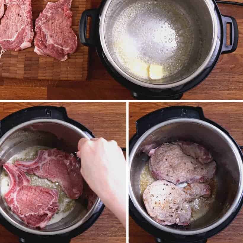 pork chop instant pot recipes: brown pork chops in Instant Pot Pressure Cooker  #AmyJacky #InstantPot #PressureCooker #recipes #easy #pork