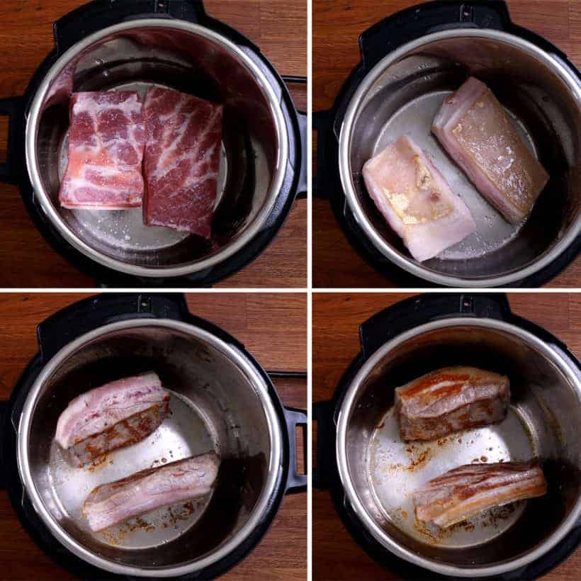 brown pork belly in Instant Pot