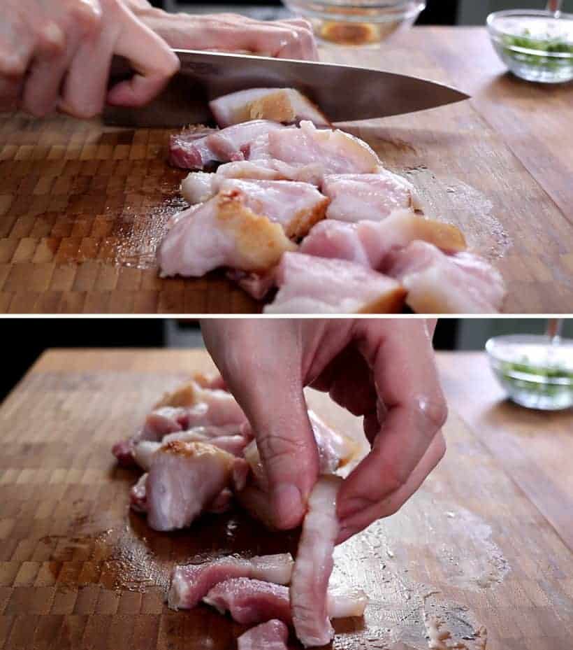 cut Pork Belly