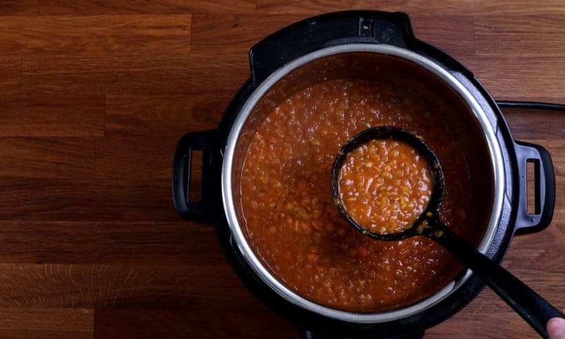 Make Lentil Soup in Instant Pot: season lentil soup in pressure cooker  #AmyJacky #InstantPot #PressureCooker #recipe #soup #beans
