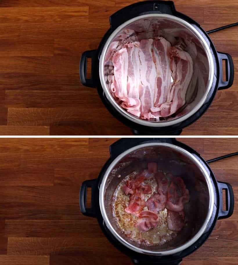 Crisp bacon in Instant Pot using saute more function    #AmyJacky #InstantPot #PressureCooker #recipe