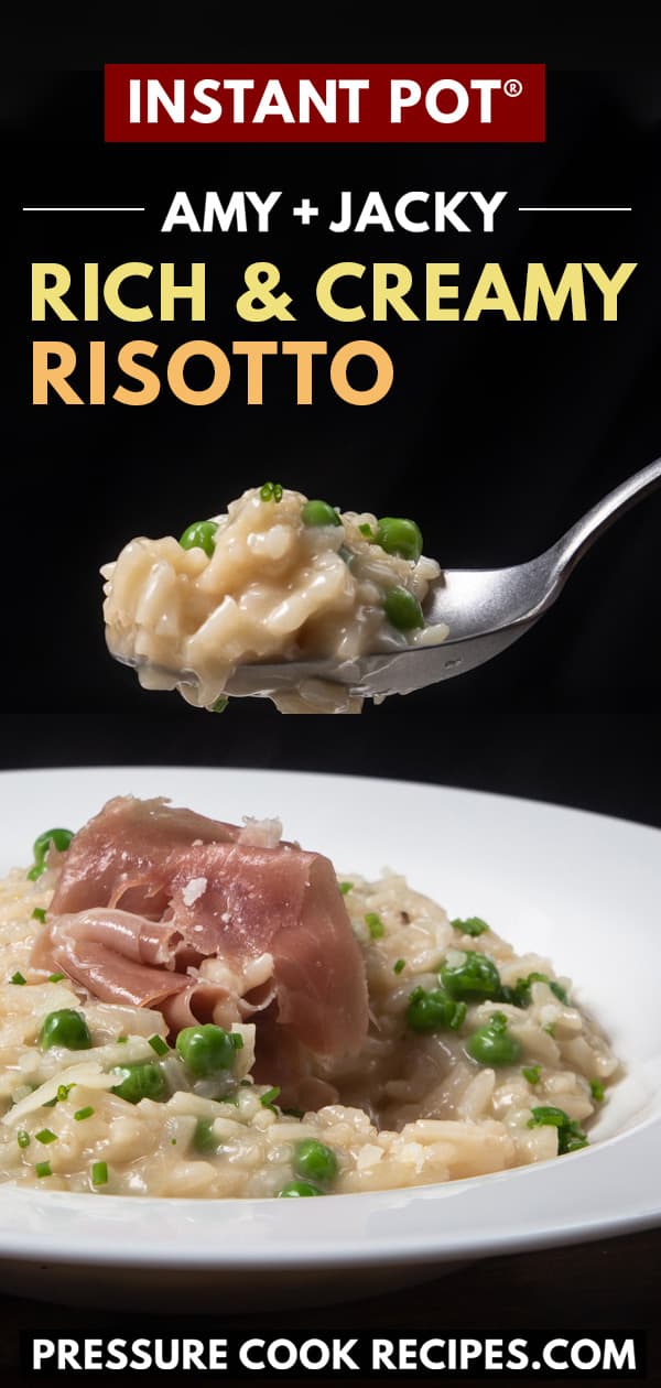 Instant Pot Risotto: Easy to make luxuriously Rich & Creamy Italian Parmesan Risotto in 30 minutes. No need to tend the pot yet consistently yields delicious, evenly cooked arborio rice in Instant Pot!