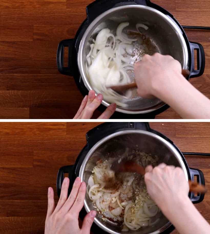 saute onions in Instant Pot Pressure Cooker  #AmyJacky #InstantPot #PressureCooker #recipe 