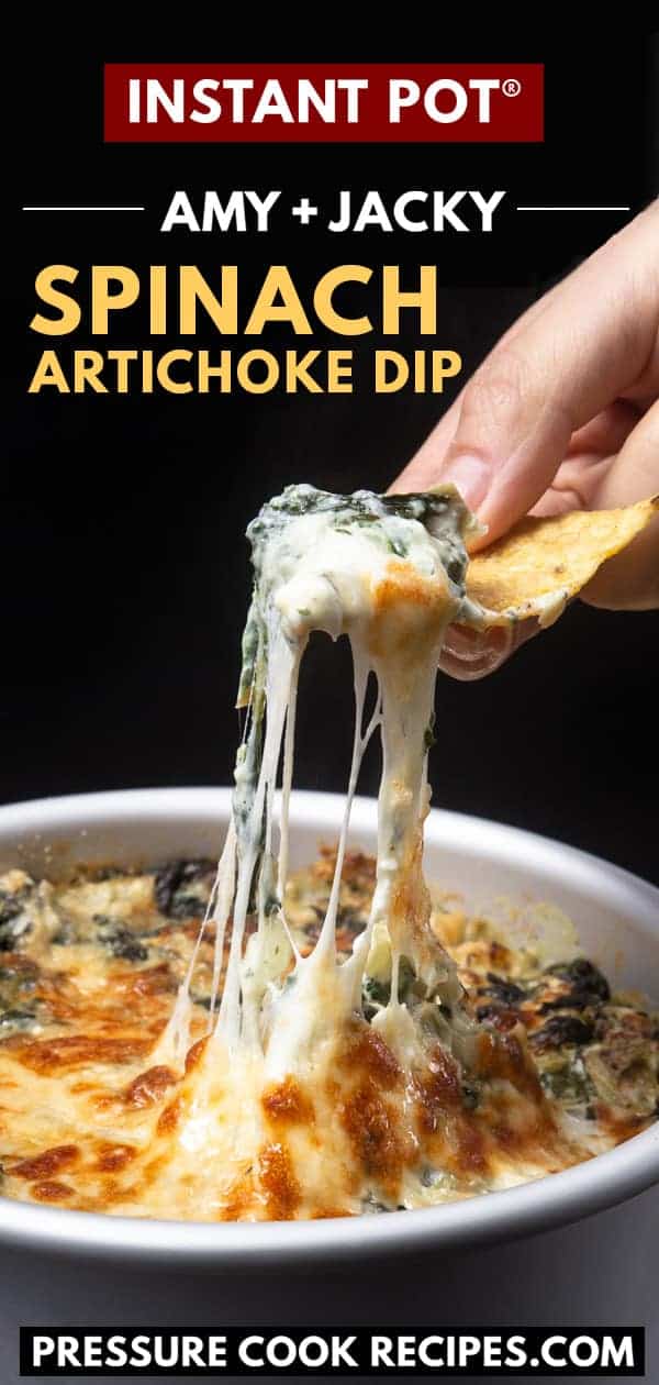 instant pot spinach artichoke dip | spinach artichoke dip instant pot | pressure cooker spinach artichoke dip | air fryer spinach artichoke dip | instant pot artichoke spinach dip | best spinach artichoke dip | easy spinach artichoke dip | party recipes | appetizer recipes  #AmyJacky #InstantPot #PressureCooker #AirFryer #recipes #christmas #thanksgiving #superbowl