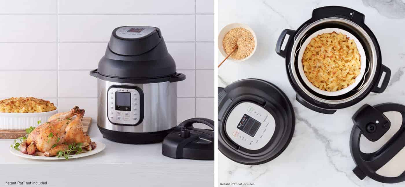 Glass Air Fryer 7-in-1 Air Fryer Lid For Instant Pot (8 Qt