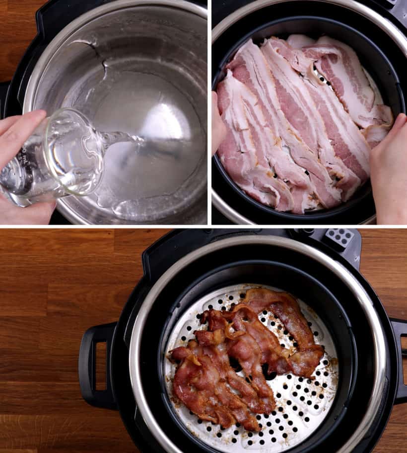 Crisp bacon with Instant Pot Duo Crisp Air Fryer Pressure Cooker   #AmyJacky #InstantPot #PressureCooker #NinjaFoodi #AirFryer 