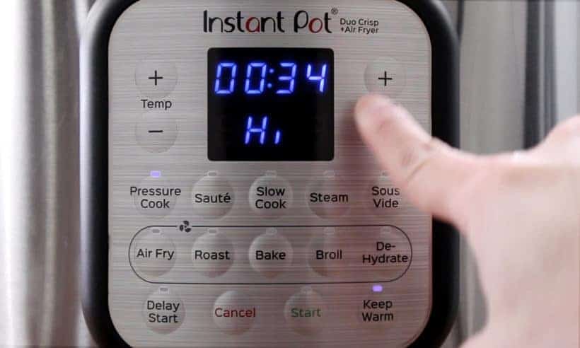Instant Pot Duo Crisp - Pressure cook at High Pressure for 34 minutes  #AmyJacky #InstantPot #PressureCooker #AirFryer 