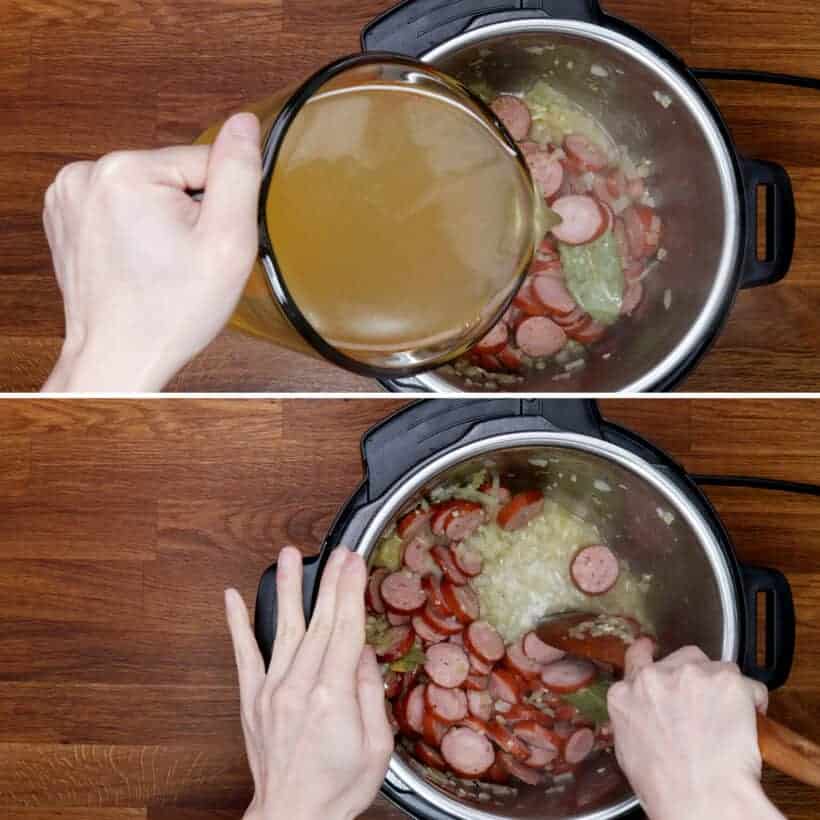 deglaze Instant Pot with unsalted chicken stock  instant pot lentils | lentils instant pot | instant pot lentils recipe | pressure cooker lentils | instant pot green lentils | cooking lentils in instant pot  #AmyJacky #InstantPot #PressureCooker #beans #sides #recipe