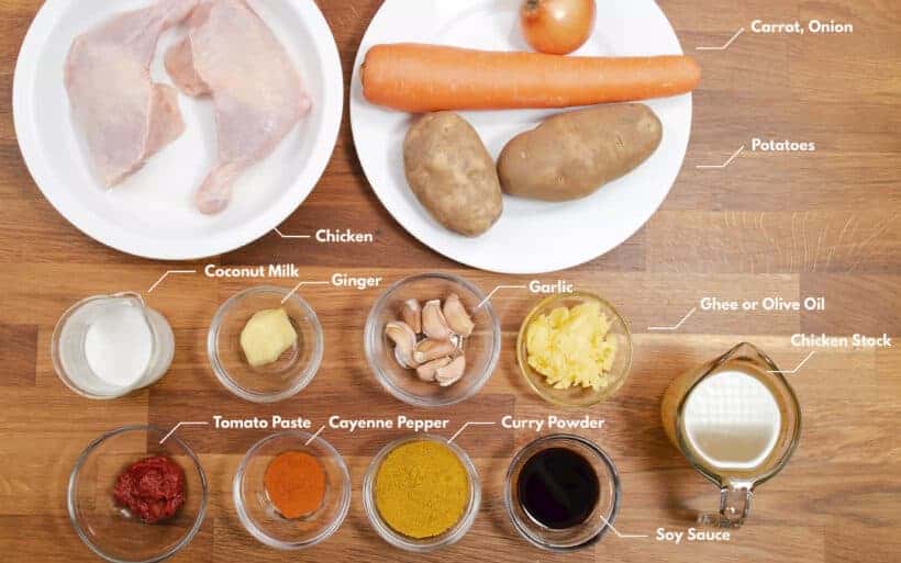 Instant Pot Chicken Curry Ingredients #AmyJacky #InstantPot #PressureCooker #recipe #chicken