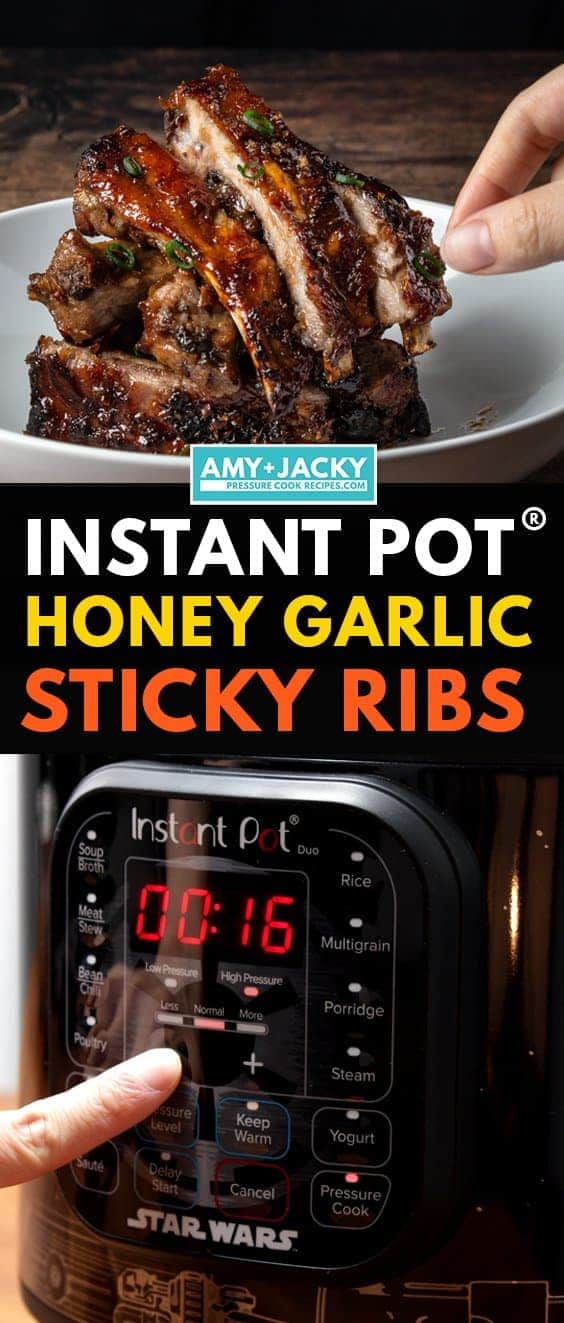 instant pot honey garlic ribs | pressure cooker honey garlic ribs | air fryer honey garlic ribs | chinese honey garlic ribs | honey garlic ribs recipe  #AmyJacky #InstantPot #AirFryer #recipe #ribs #pork