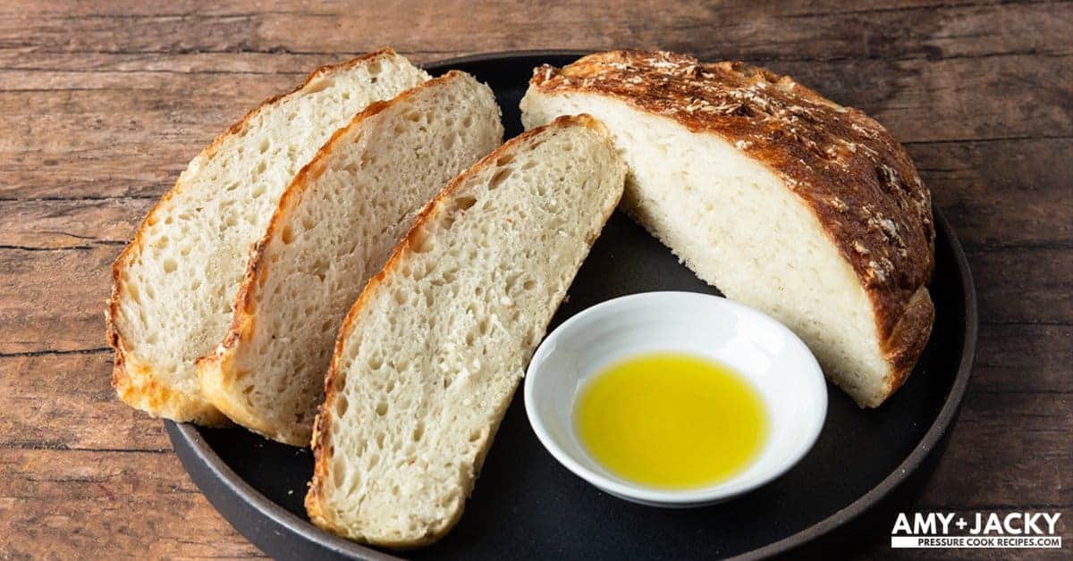 Instant Pot Bread #15 (4-Ingredient No-Knead) - Tested by Amy + Jacky