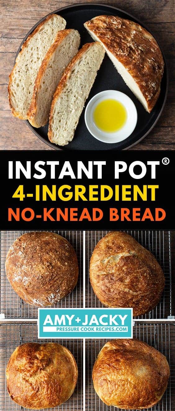 Instant Pot Bread #15 (4-Ingredient No-Knead) | Tested by Amy + Jacky