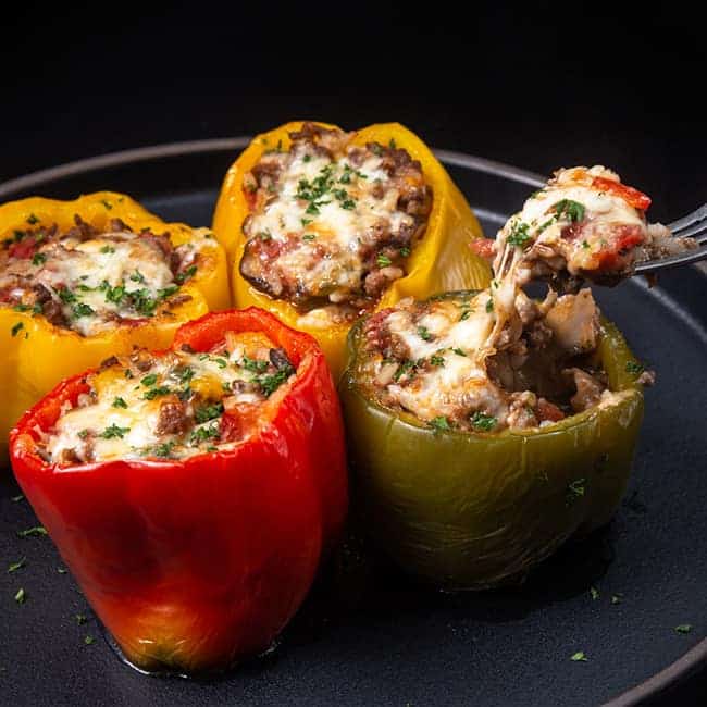 Instant Pot Ground Beef Recipes: stuffed peppers