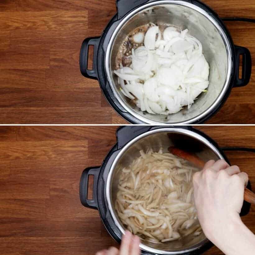 saute onions in Instant Pot  #AmyJacky #recipe