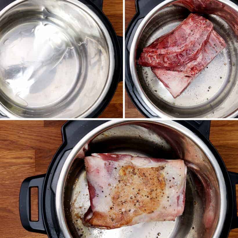 brown lamb in Instant Pot  #AmyJacky #InstantPot #PressureCooker #recipe